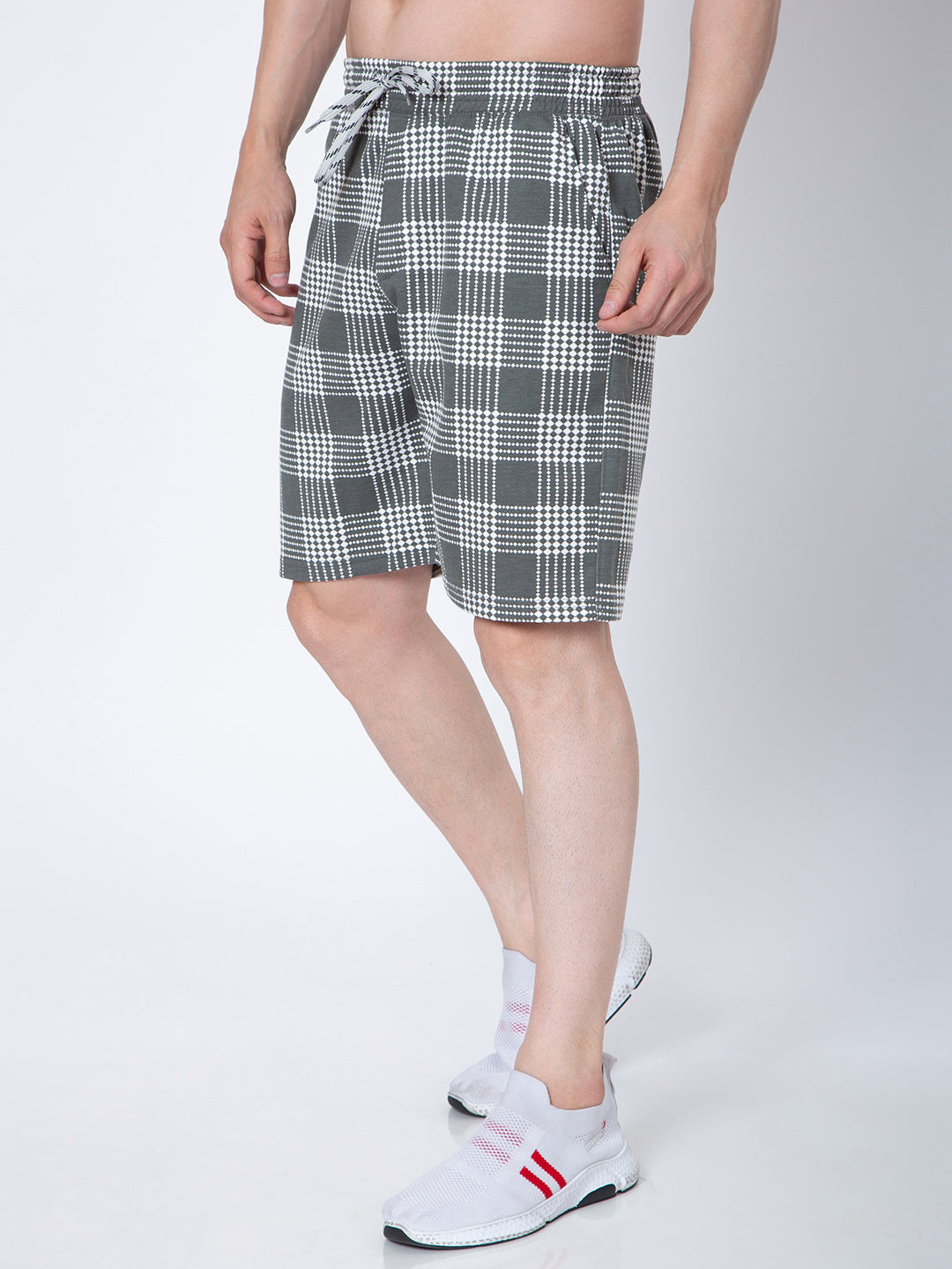 Mens Mid-Rise Cotton Shorts