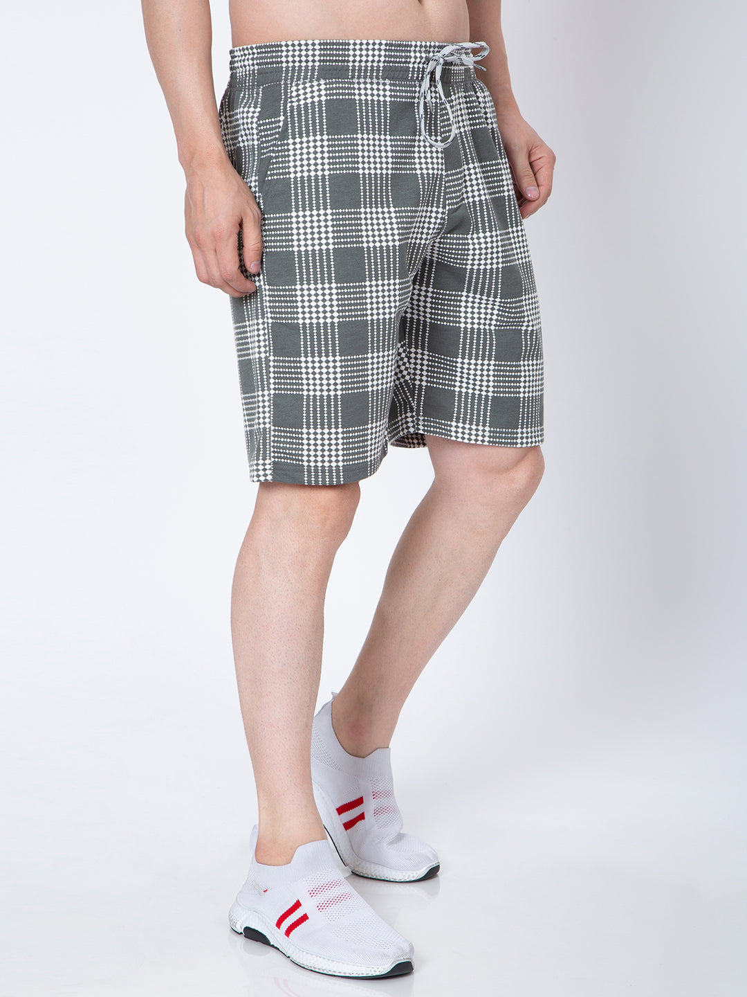 Mens Mid-Rise Cotton Shorts