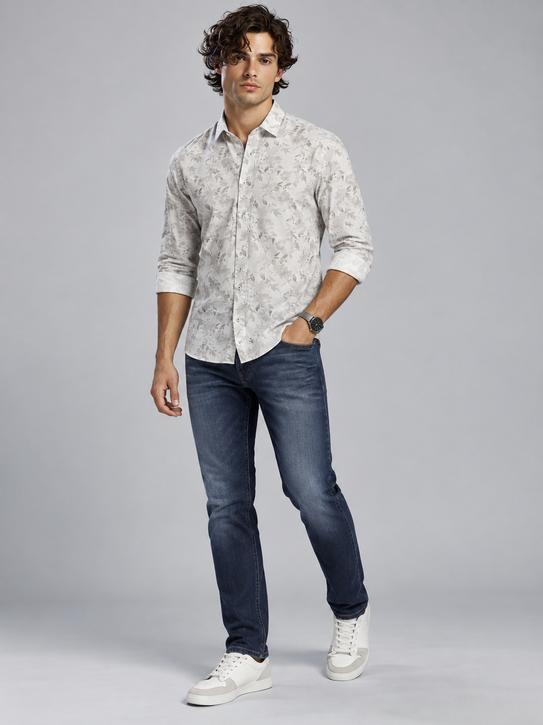 Men’s Premium Printed Full Sleeve Casual Shirt