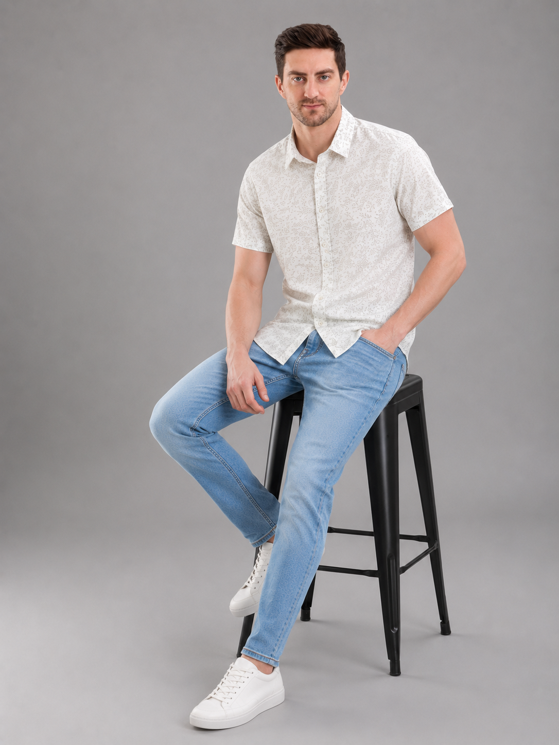 Men Regular Fit | Half Sleeve Formal Shirt | Lightweight Summer Wear