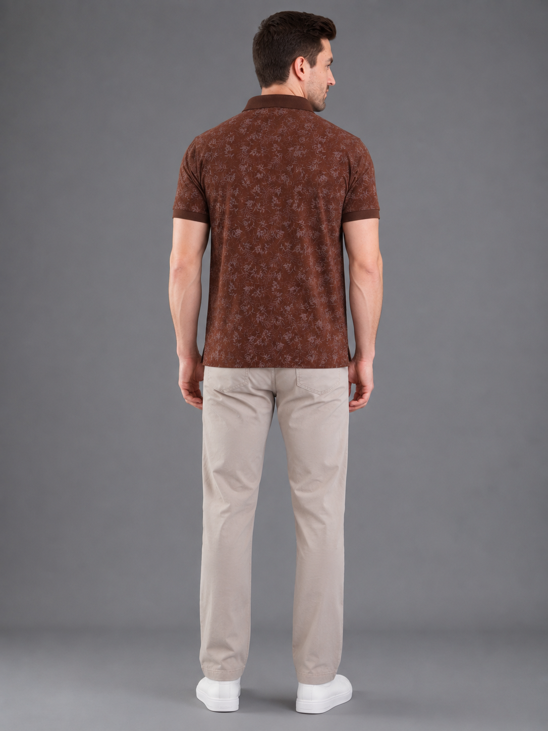 Men Brown Colour Premium Solid Polo T-Shirt