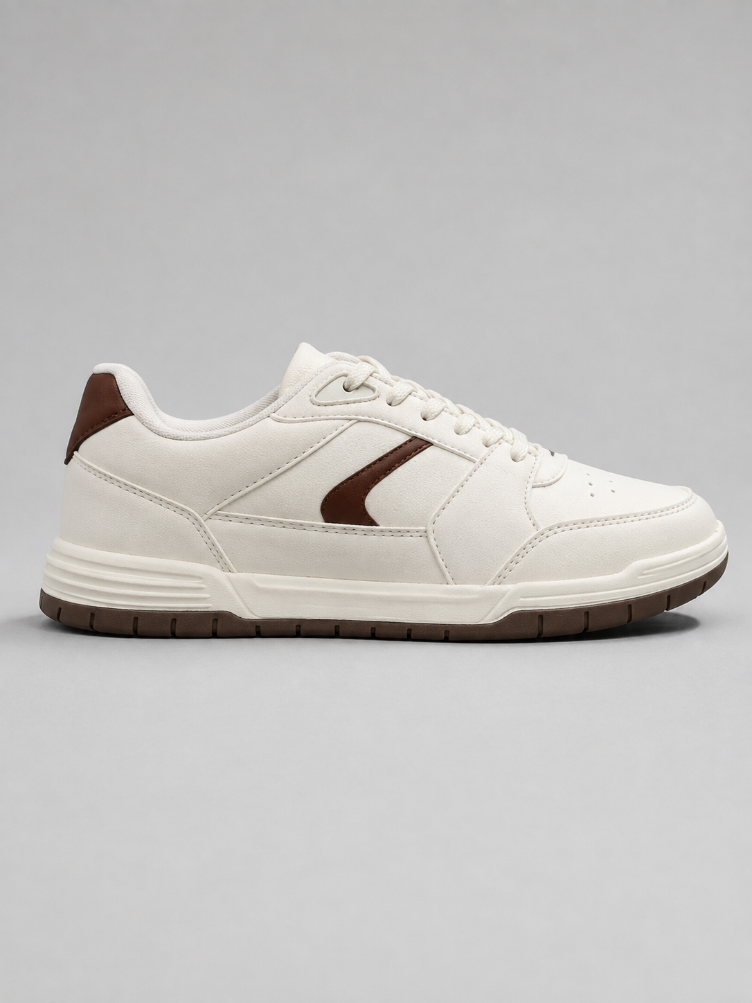 Men's Off White Colour Casual Sneakers