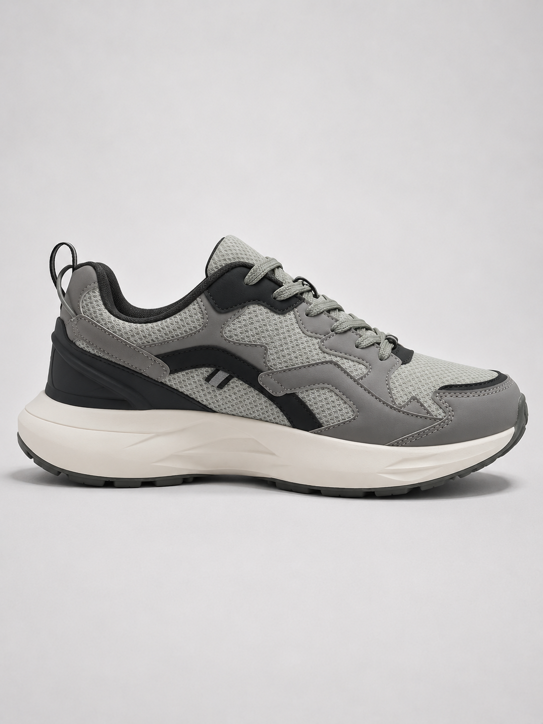 Men's Light Grey Solid Casual Shoes