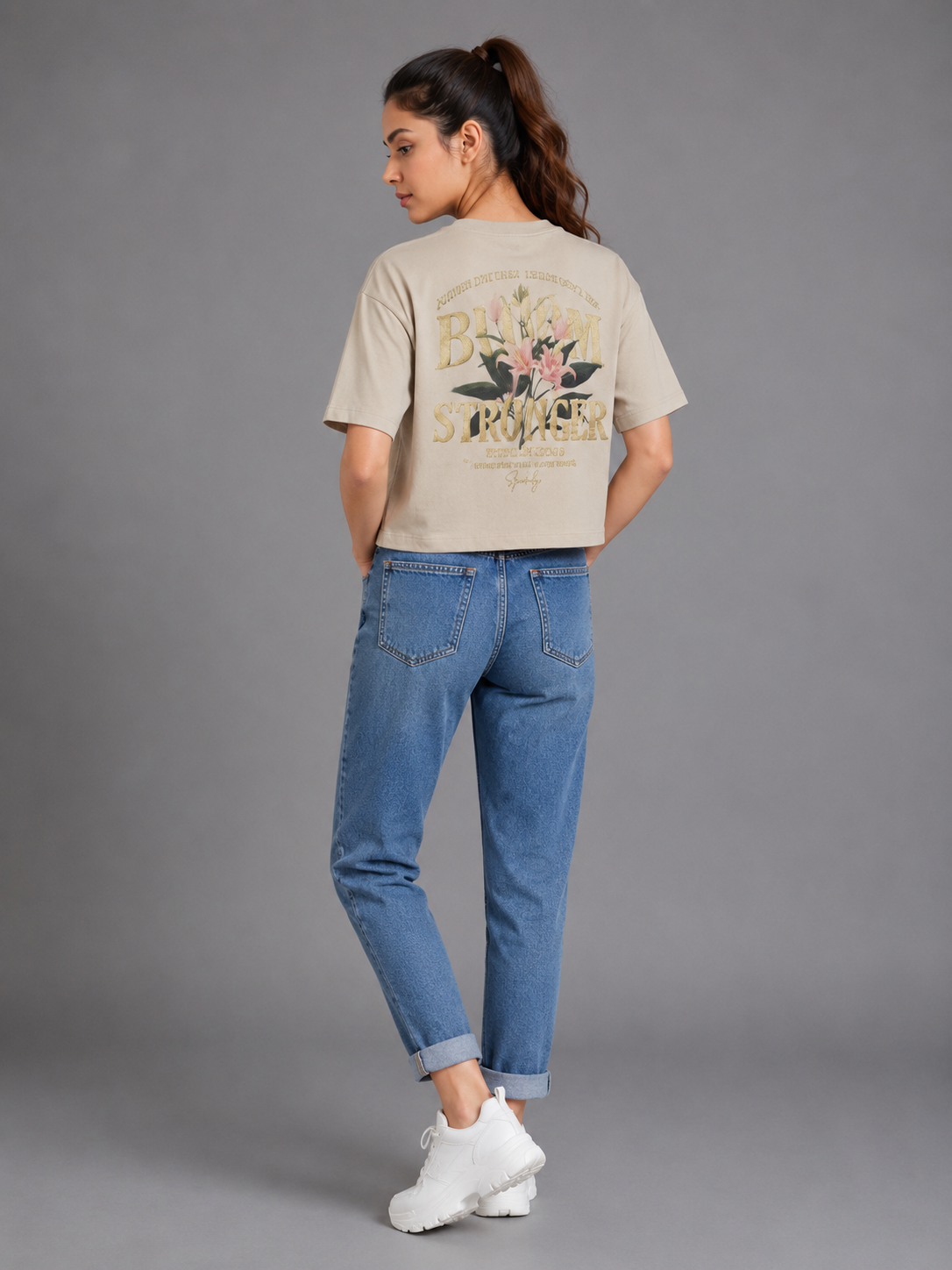 Women's Crop Top Soft Cotton Blend Casual & Trendy