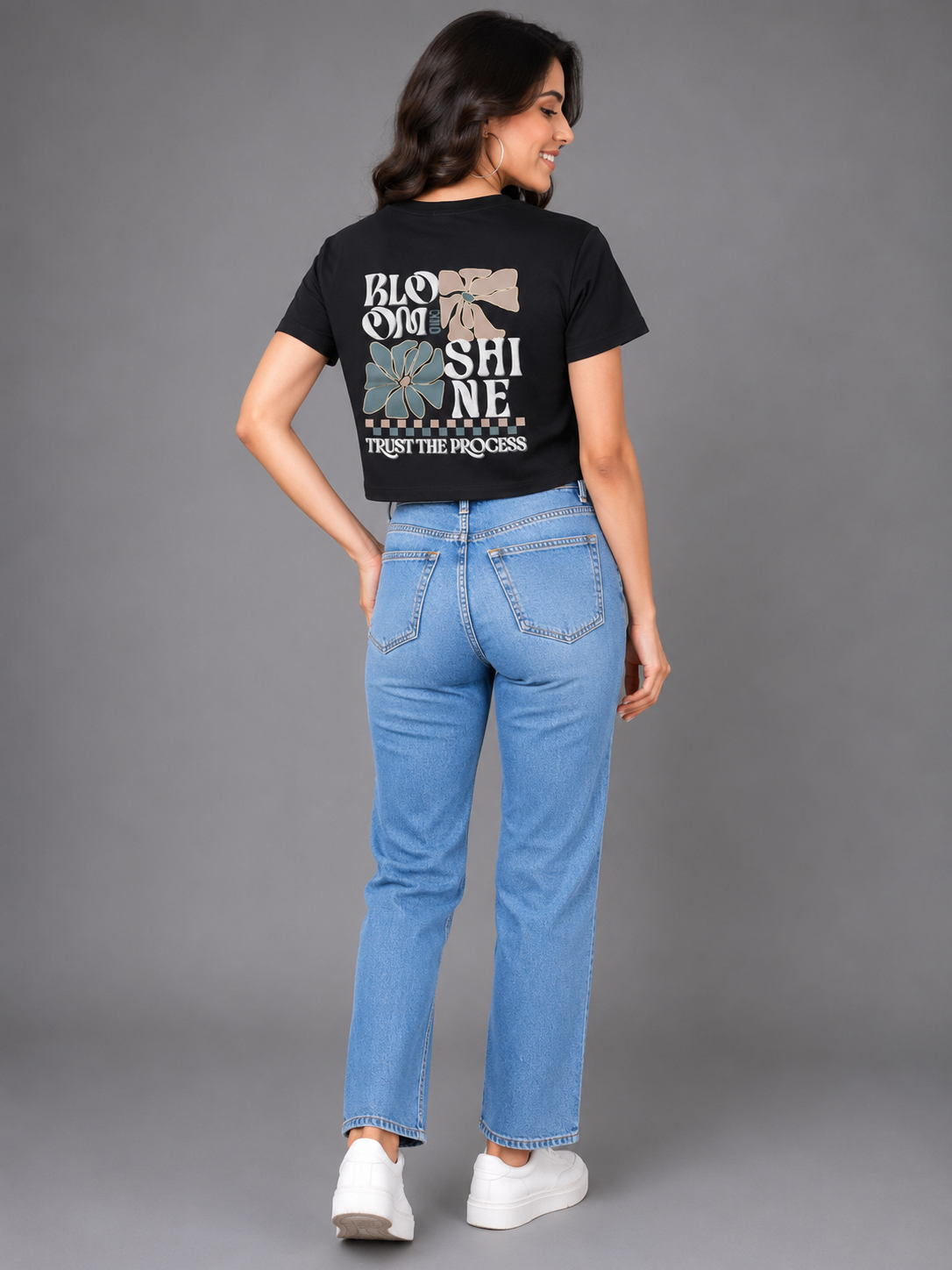 Women's Crop Top Soft Cotton Blend Casual & Trendy
