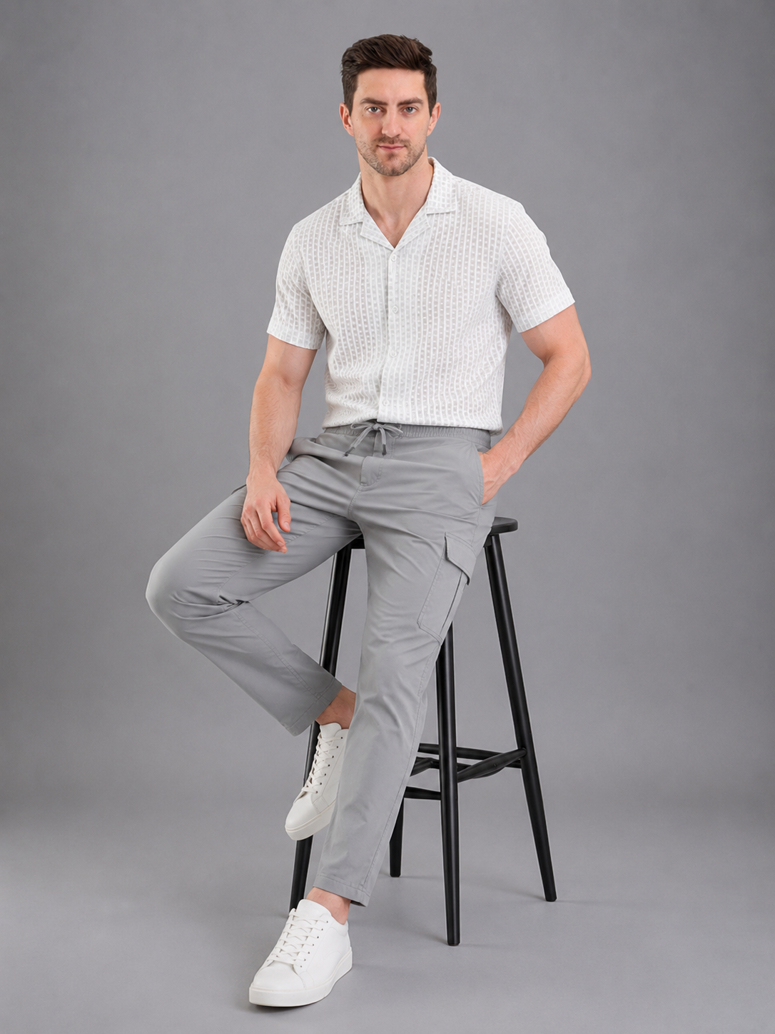 Men Cargo Cotton Lower with Pockets