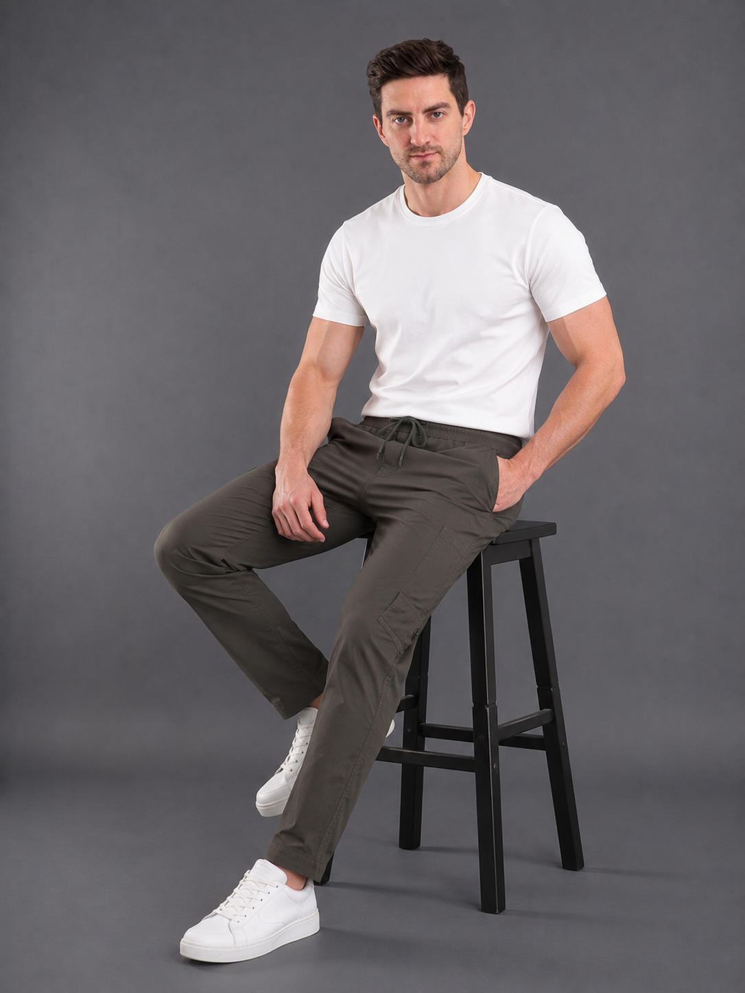 Men Jogger Cotton Lower with Pockets