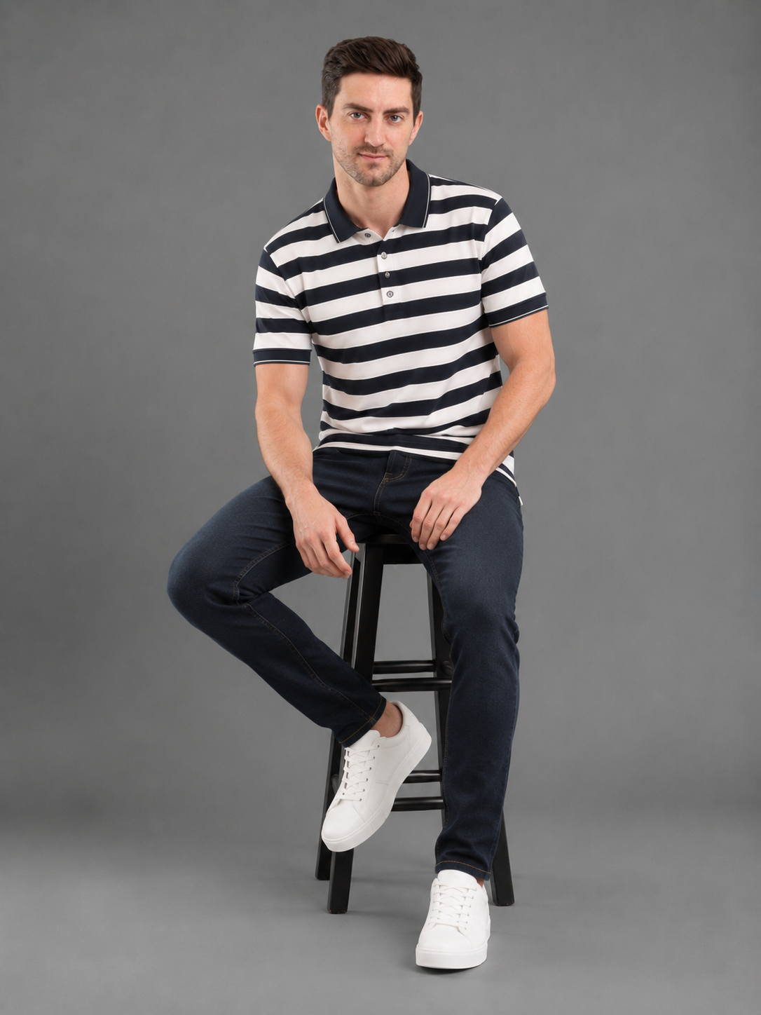 Men Premium Solid Half Sleevs Polo T-Shirt