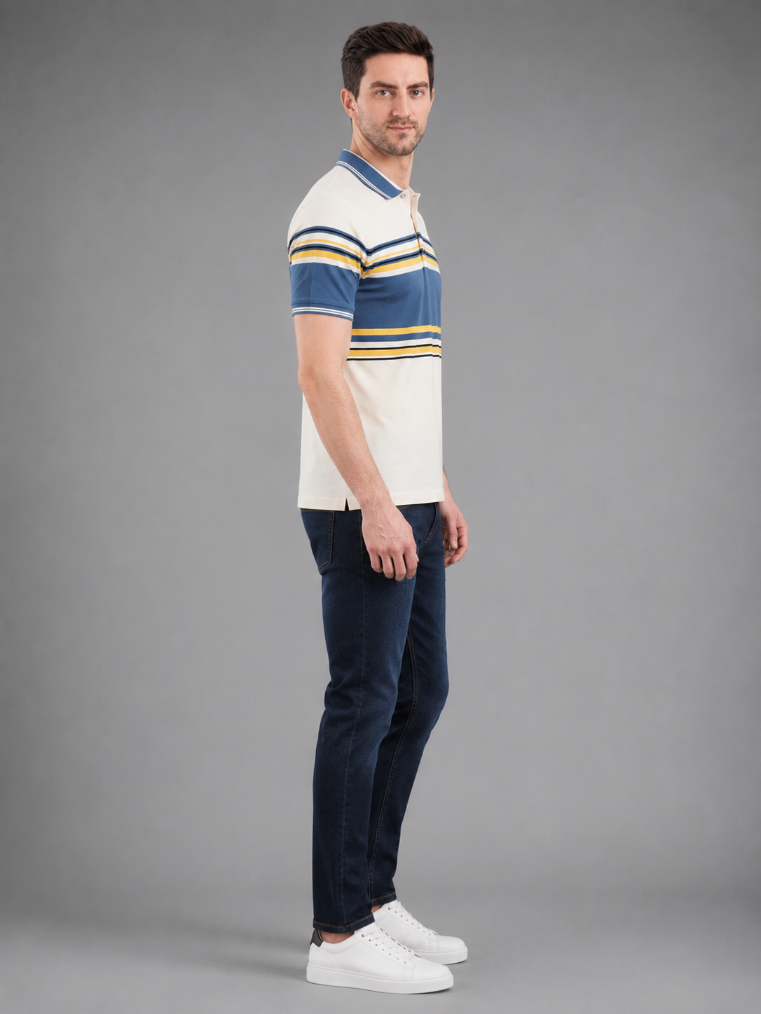 Men Premium Solid Half Sleevs Polo T-Shirt
