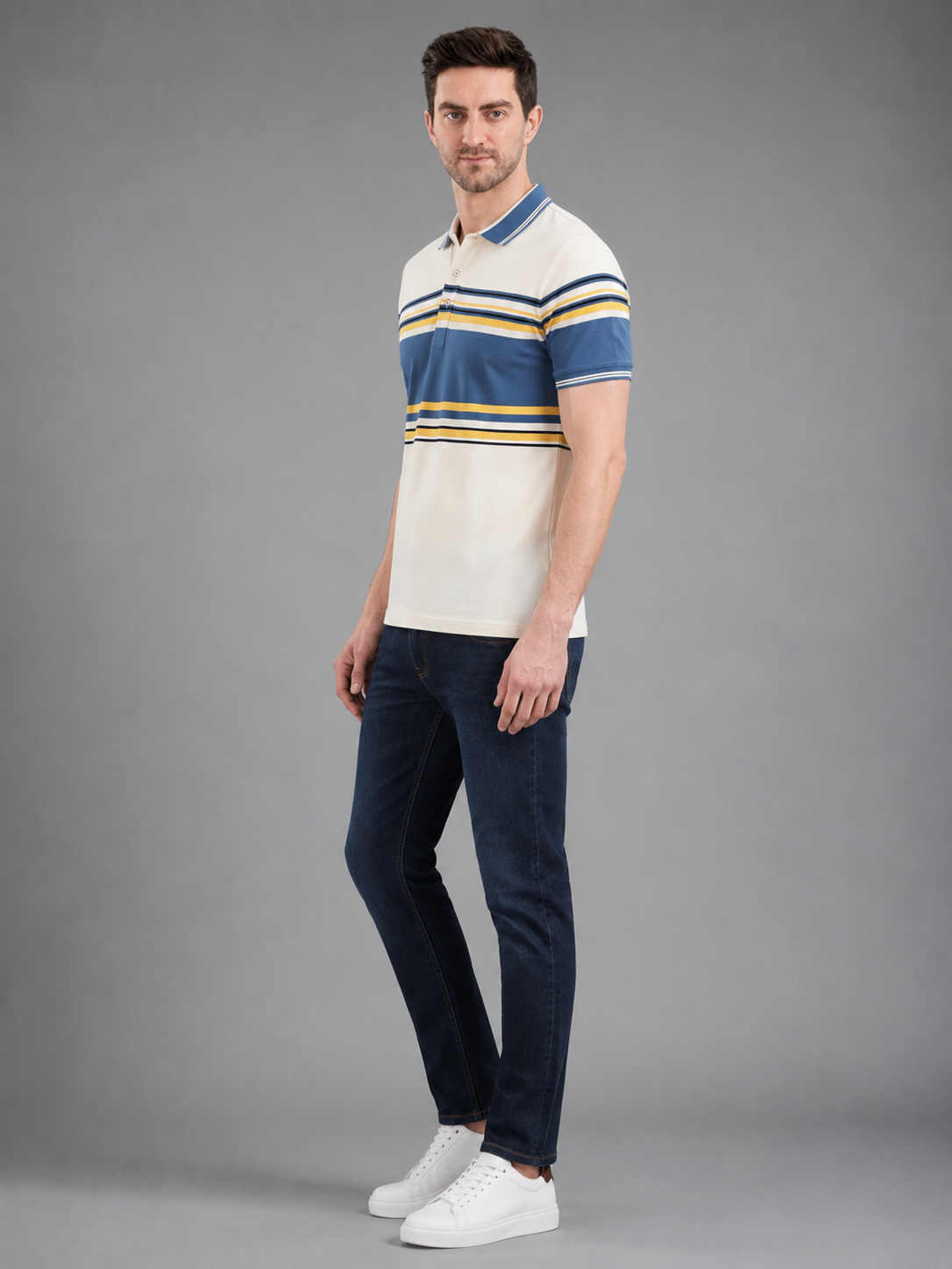 Men Premium Solid Half Sleevs Polo T-Shirt