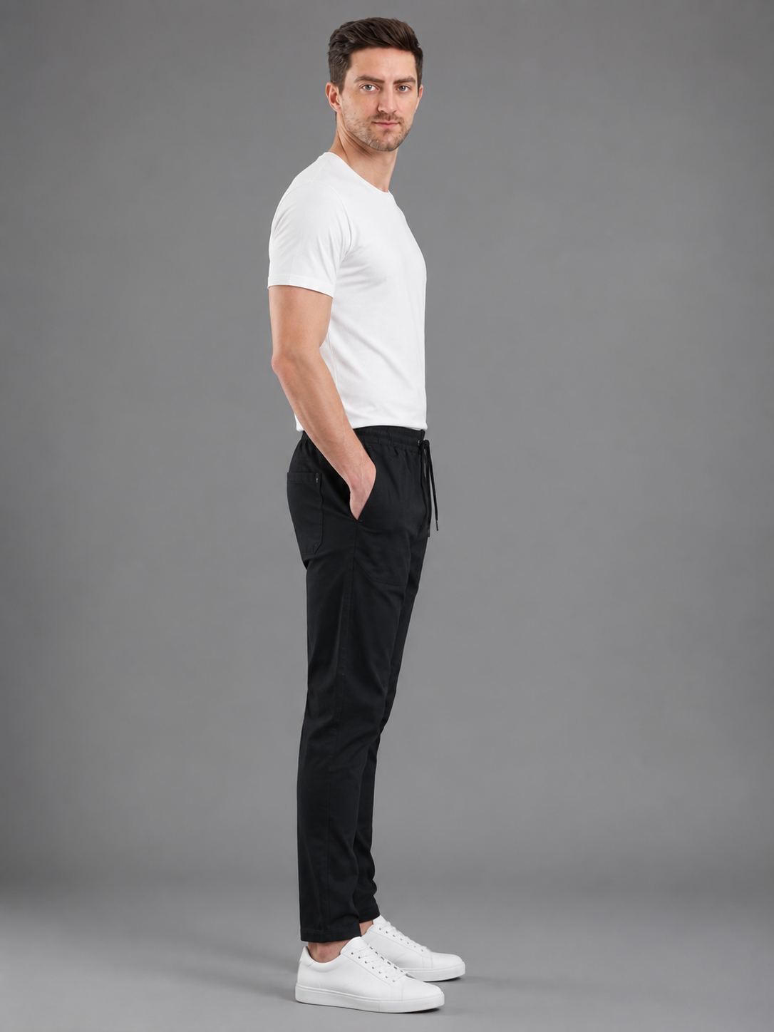 Men Cargo Cotton Lower Black Colour
