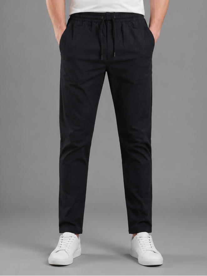 Men Cargo Cotton Lower Black Colour