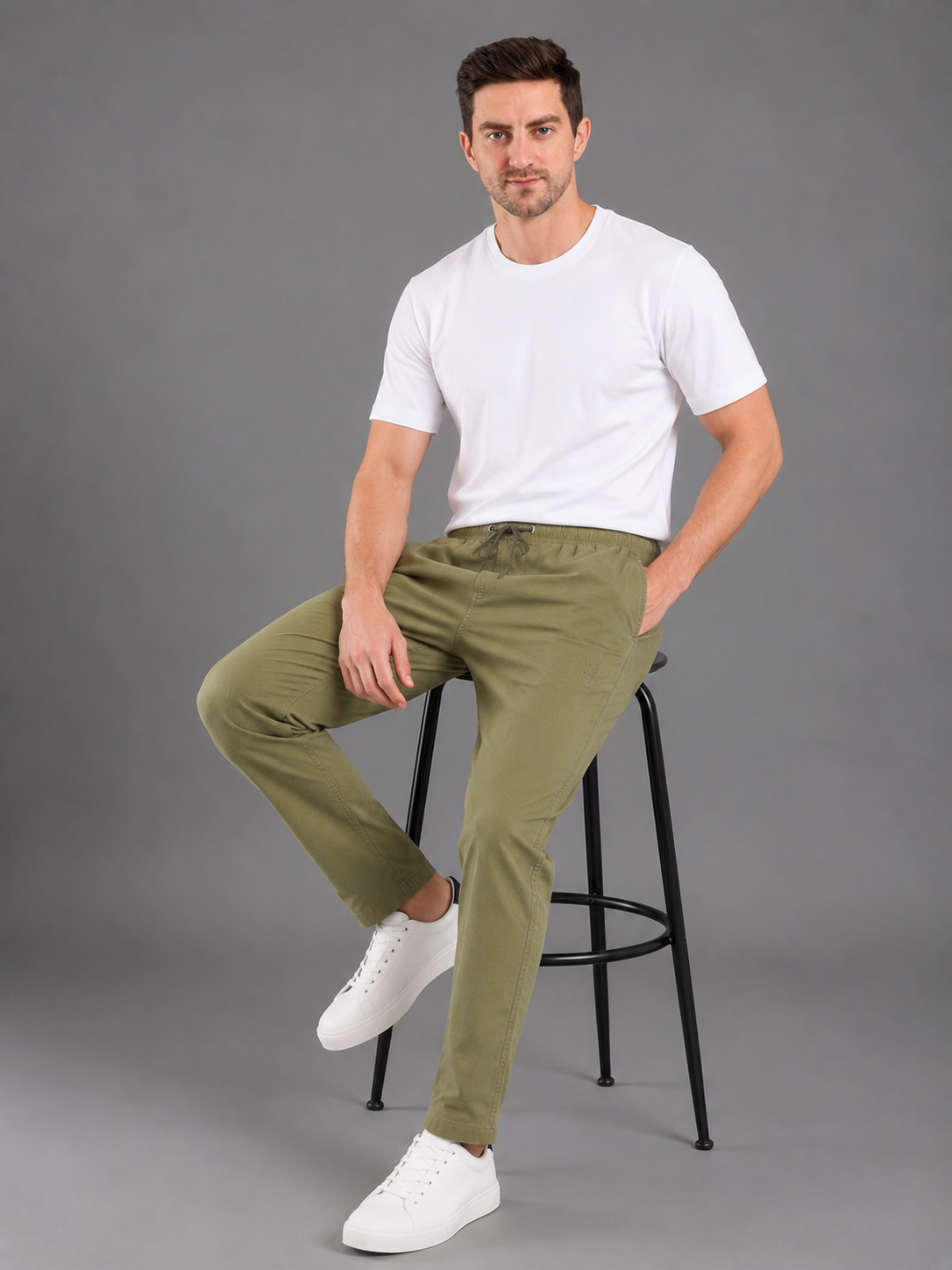 Men Cargo Cotton Lower Green Colour