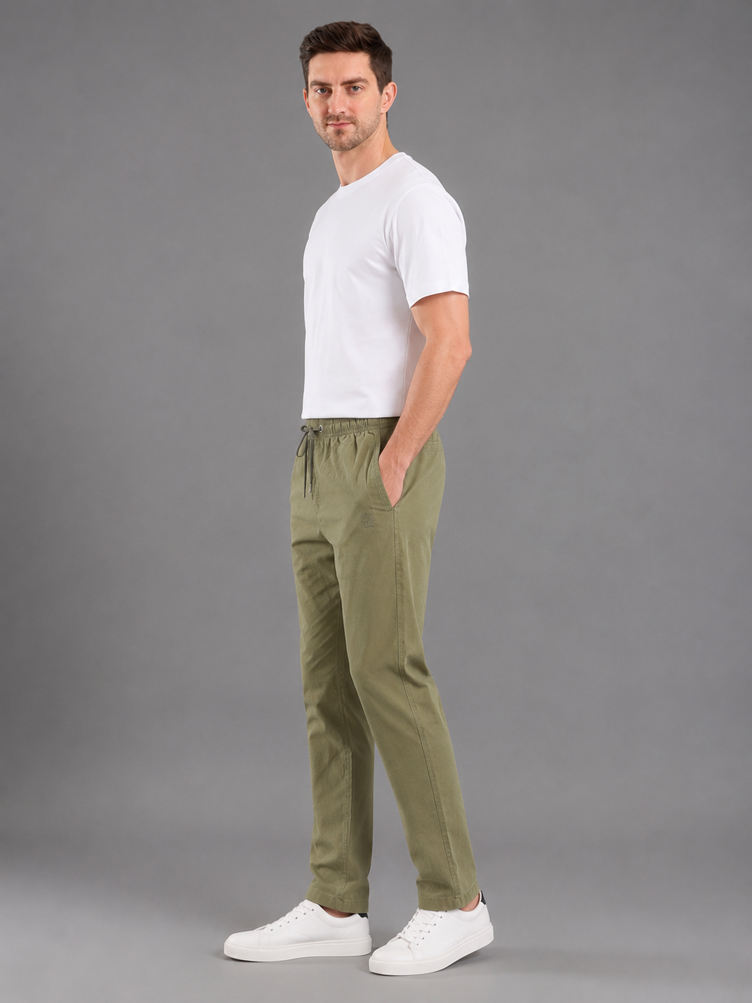 Men Cargo Cotton Lower Green Colour