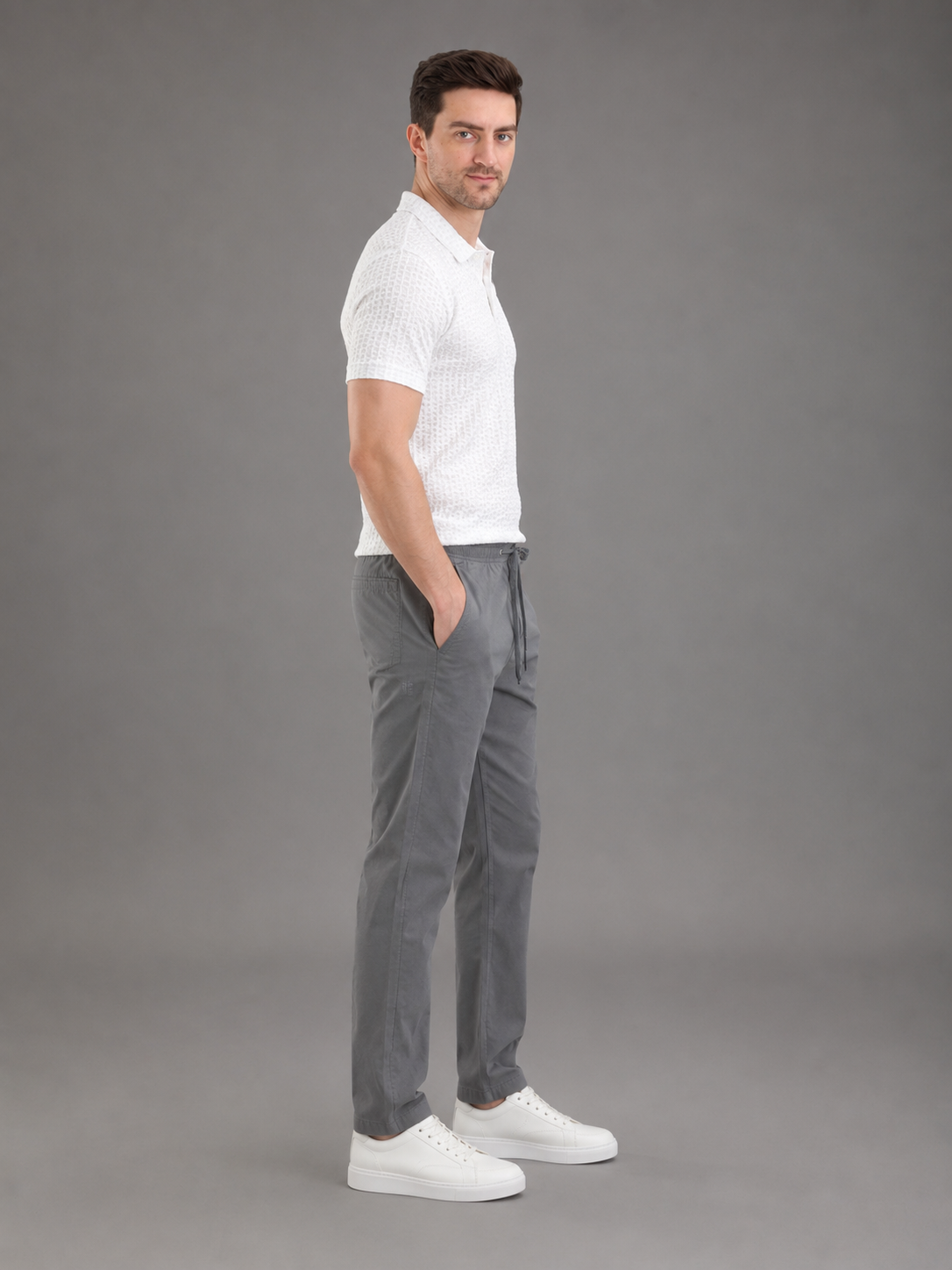 Men Cargo Cotton Lower Grey Colour