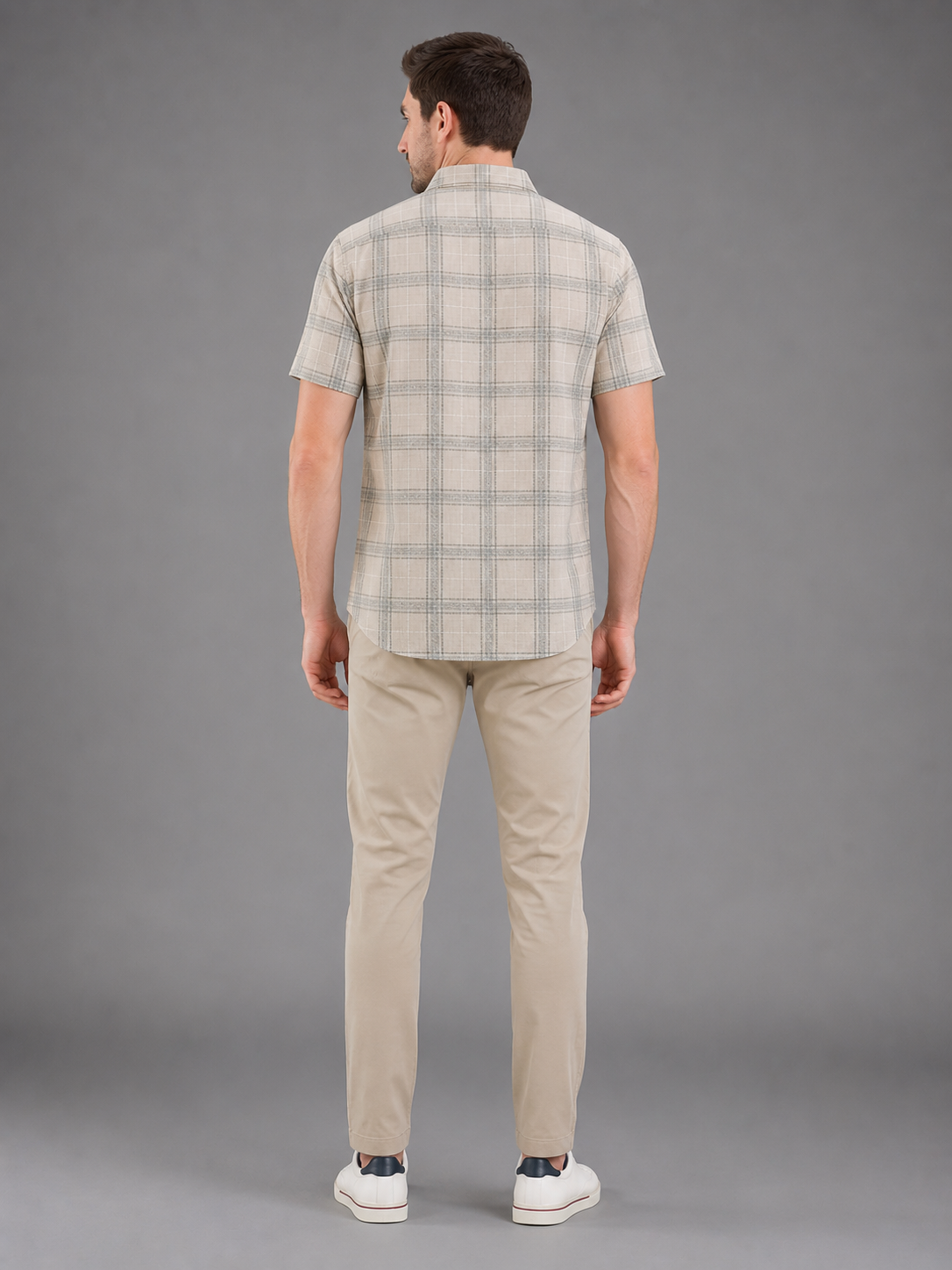 Men Premium Casual Check Half Sleeve Regular Fit Shirt