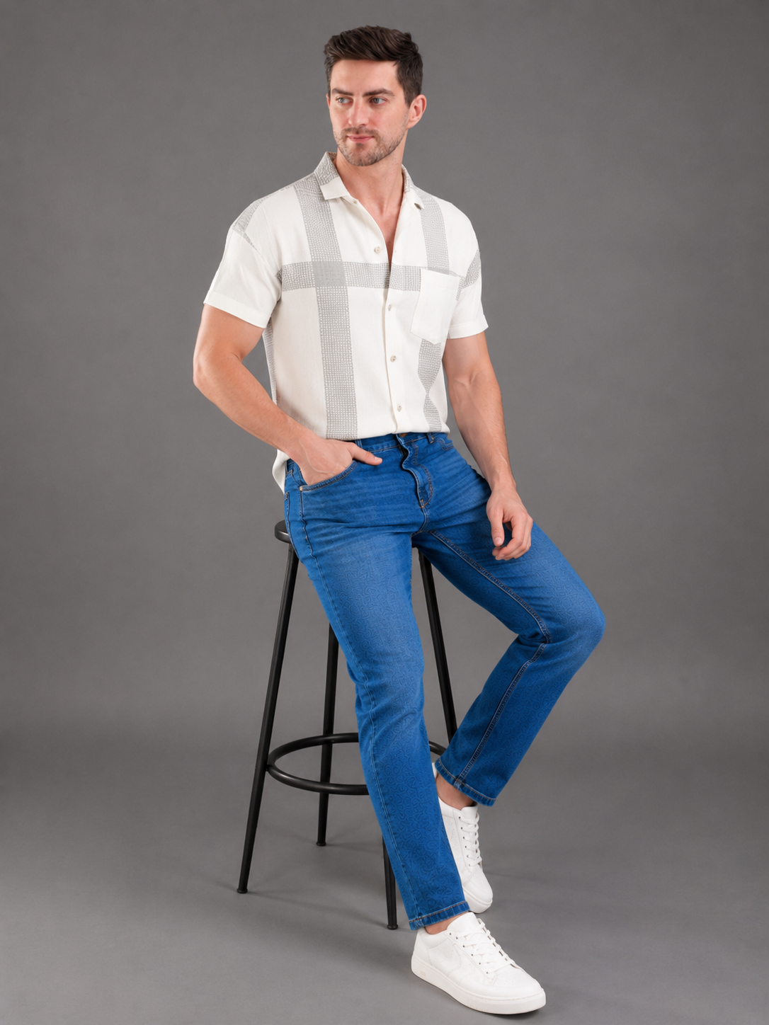 SPARKY Men | Stretch Narrow Fit | lIght Blue Jeans | Premium Casual Denim