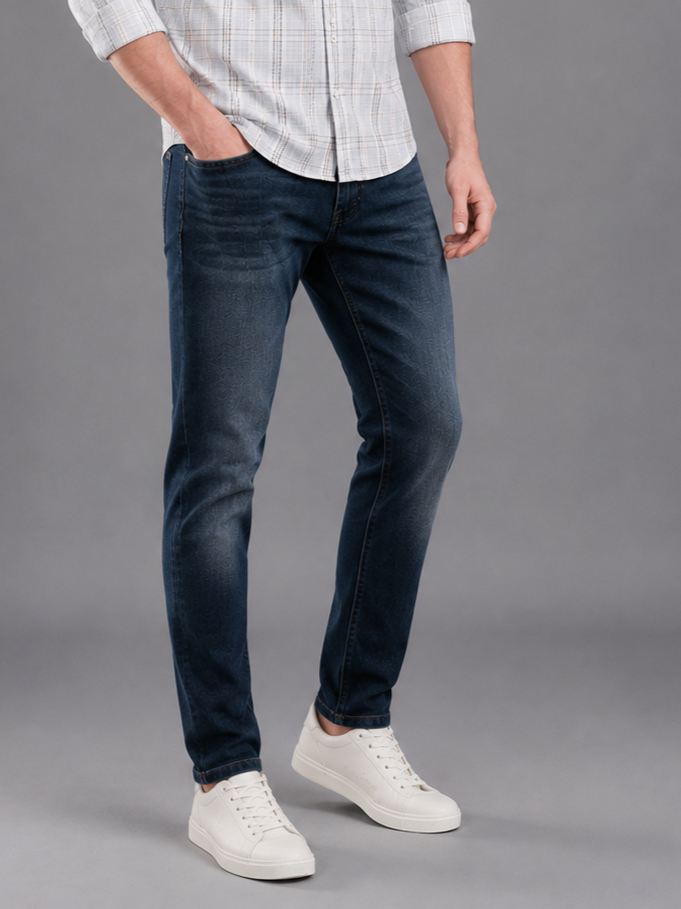 SPARKY Men Stretch Comfort Fit Dark Blue Jeans | Premium Casual Denim