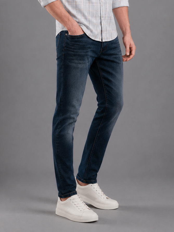 SPARKY Men Stretch Comfort Fit Dark Blue Jeans | Premium Casual Denim