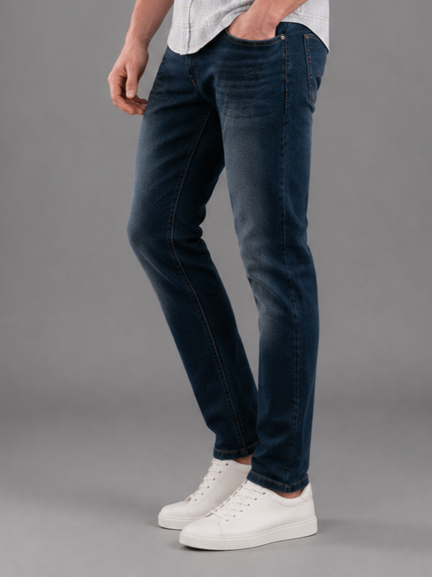 SPARKY Men Stretch Comfort Fit Dark Blue Jeans | Premium Casual Denim