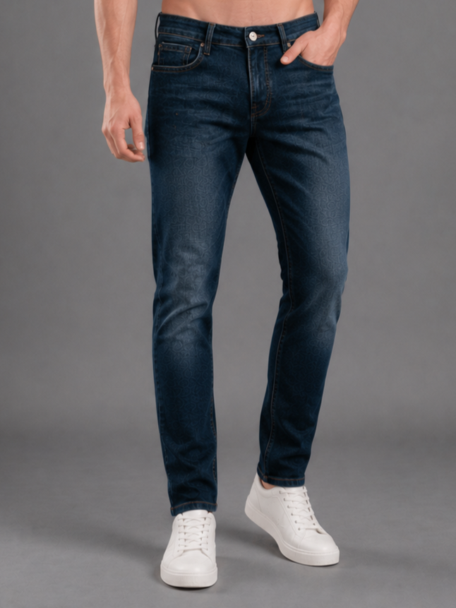 SPARKY Men Stretch Comfort Fit Dark Blue Jeans | Premium Casual Denim