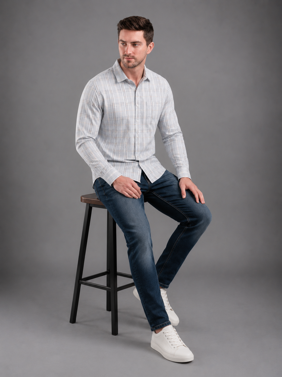 SPARKY Men Stretch Comfort Fit Dark Blue Jeans | Premium Casual Denim