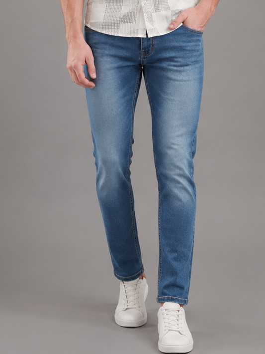 SPARKY Men | Stretch Narrow Fit | Light Blue Jeans | Premium Casual Denim
