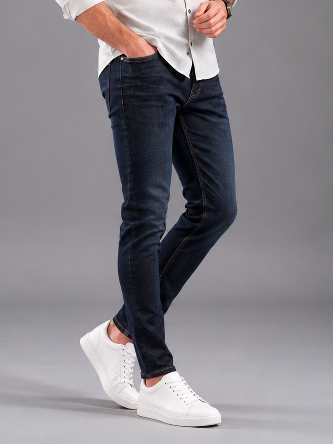 SPARKY Men Stretch Narrow Fit Dark Blue Jeans | Premium Casual Denim