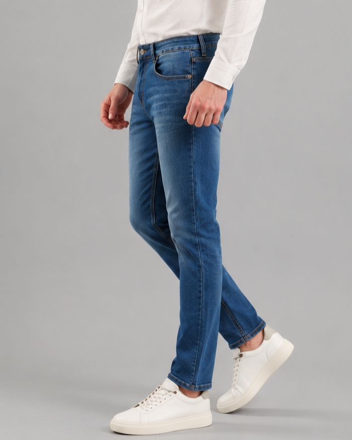 SPARKY Men | Stretch Narrow Fit | Light Blue Jeans | Premium Casual Denim