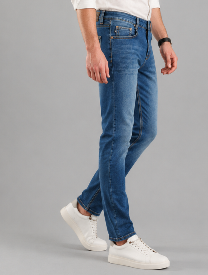 SPARKY Men | Stretch Narrow Fit | Light Blue Jeans | Premium Casual Denim