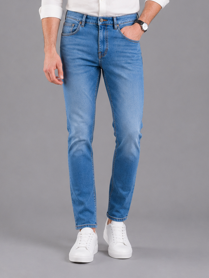 SPARKY Men | Stretch Narrow Fit | Light Blue Jeans | Premium Casual Denim