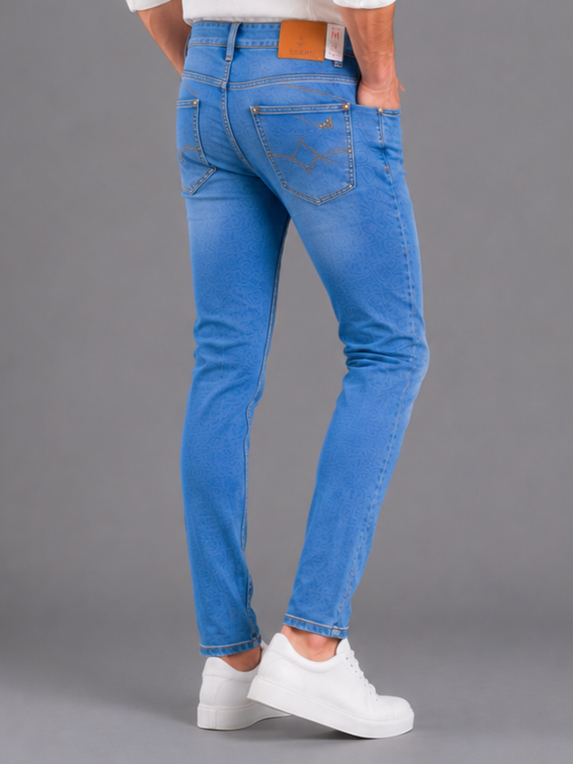 SPARKY Men | Stretch Narrow Fit | Light Blue Jeans | Premium Casual Denim