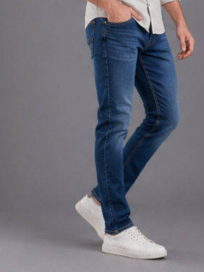 SPARKY Men | Stretch Comfort Fit | Dark Blue Jeans | Premium Casual Denim
