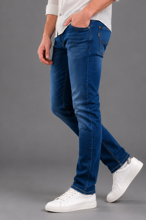 SPARKY Men | Stretch Comfort Fit | Dark Blue Jeans | Premium Casual Denim