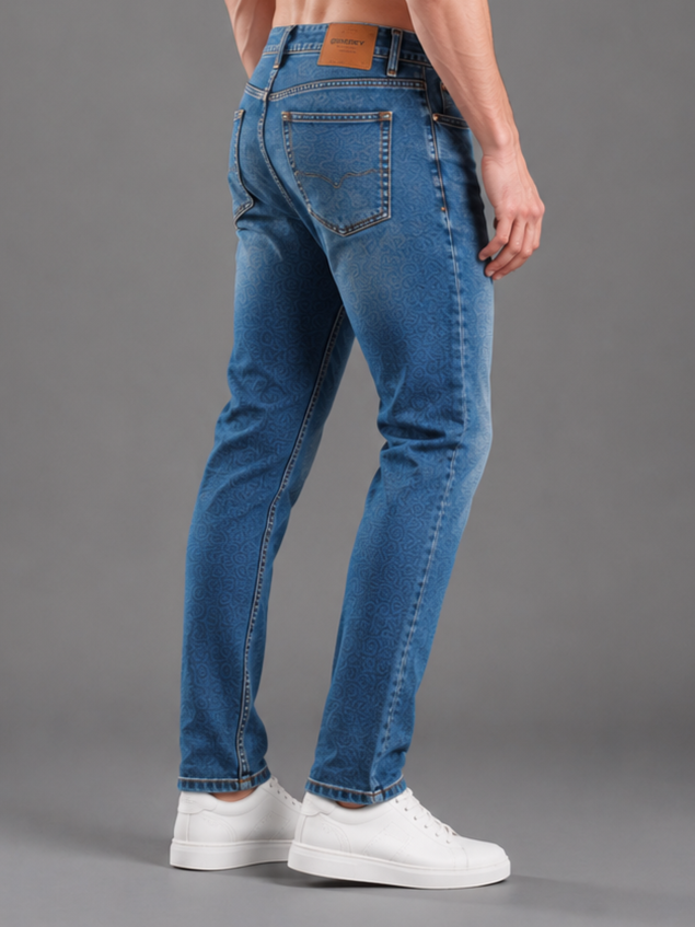 SPARKY Men Stretch Comfort Fit Mid Blue Jeans | Premium Casual Denim
