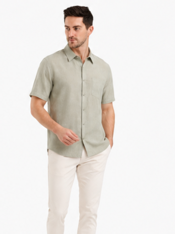 SPARKY Men Plain Formal Shirt | Office, Meeting & Casual Wear Pista color