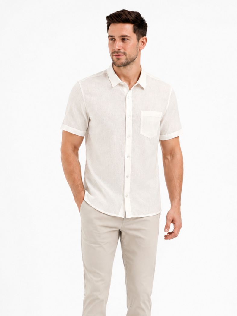 SPARKY Men Premium Formal Shirt | Lightweight Breathable Cotton White color