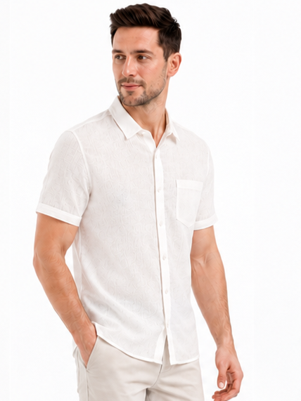 SPARKY Men Premium Formal Shirt | Lightweight Breathable Cotton White color
