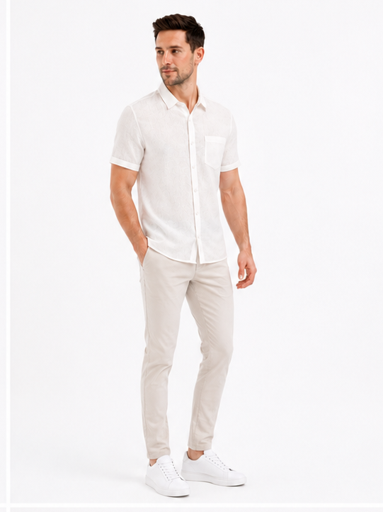 SPARKY Men Premium Formal Shirt | Lightweight Breathable Cotton White color