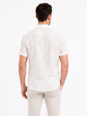 SPARKY Men Premium Formal Shirt | Lightweight Breathable Cotton White color