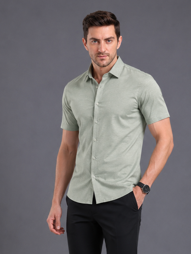 SPARKY Men Solid Formal Half Sleeve Shirt | Premium Cotton Office Wear