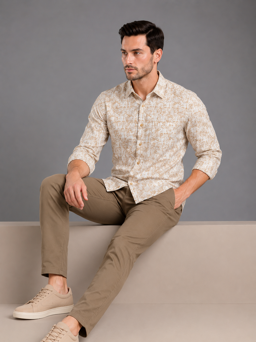 SPARKY Men Cotton Shirt | Lightweight Comfortable Casual Wear Shirt