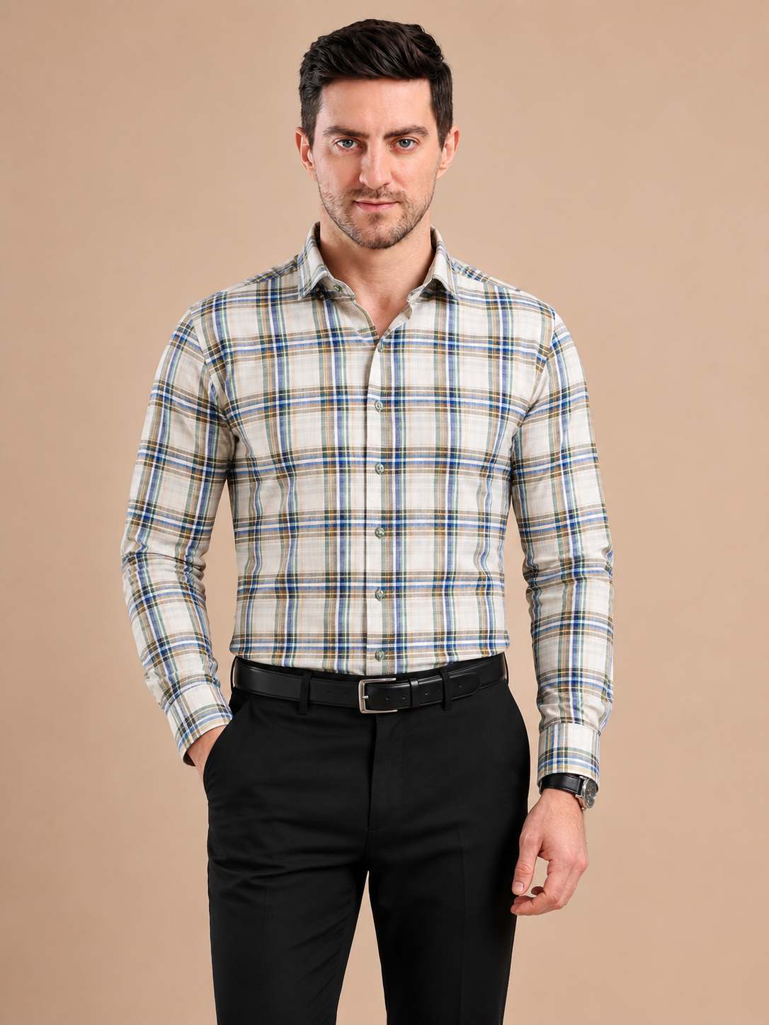 SPARKY Men Casual Cotton Shirt | Regular Fit Comfortable Everyday Wear Shirt