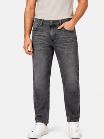 SPARKY Men Dark Grey Comfort Fit Denim Jeans | Stretchable Casual Jeans for Men