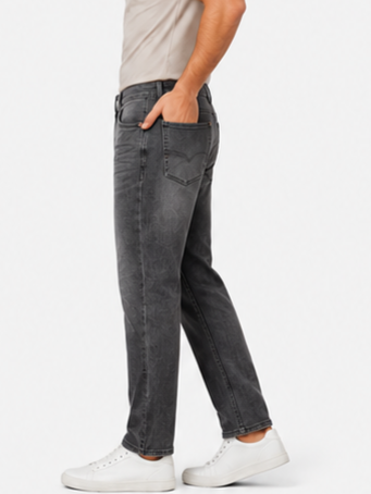 SPARKY Men Dark Grey Comfort Fit Denim Jeans | Stretchable Casual Jeans for Men