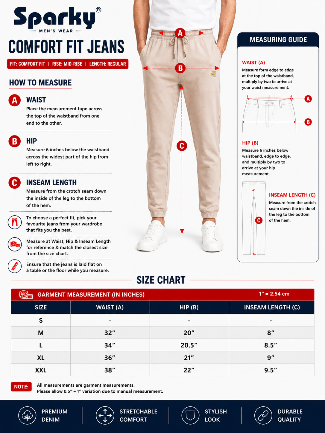 SPARKY Men Fawn Slim Fit Track Pants | Stylish Casual Sports Lower for Men
