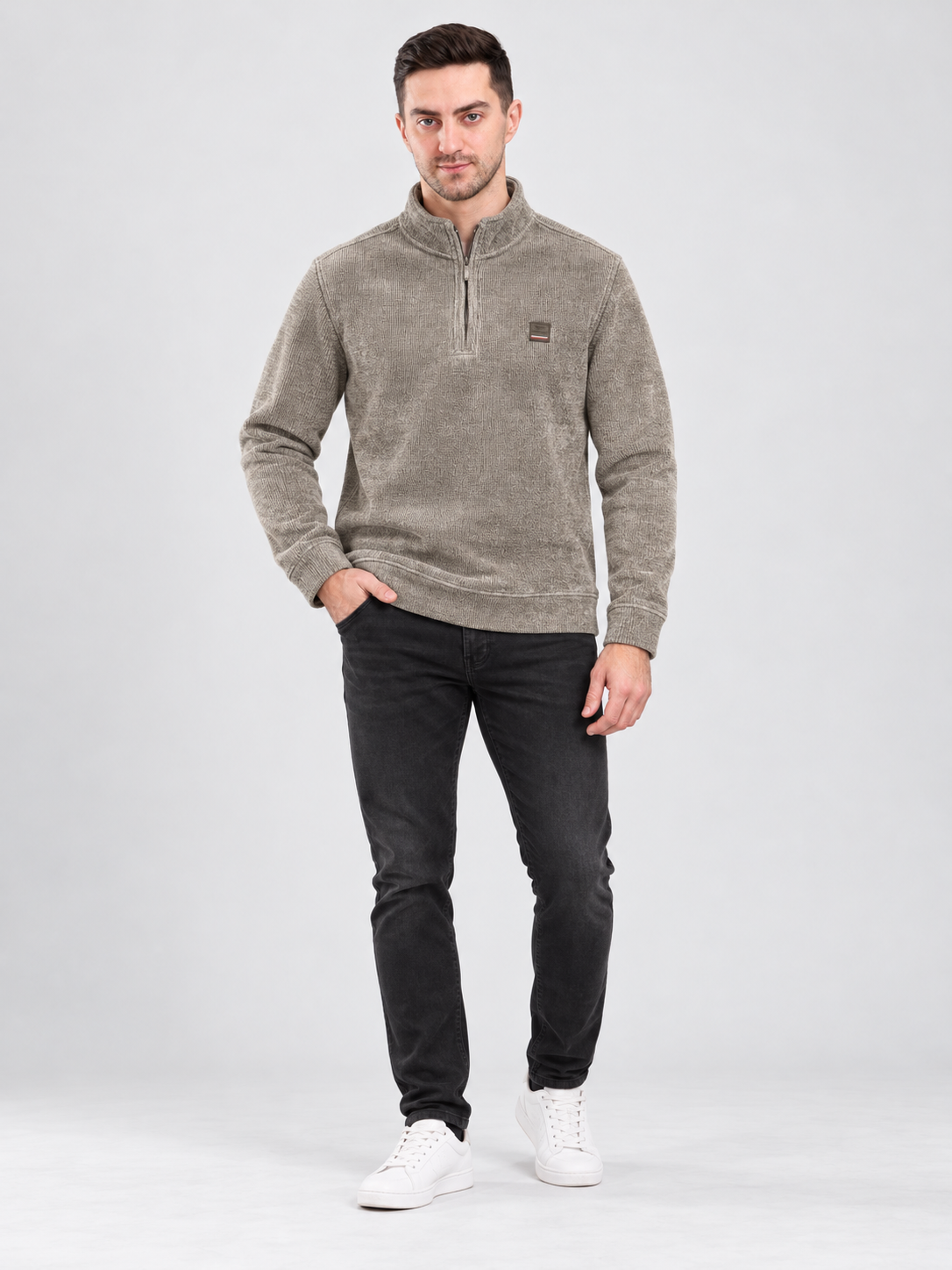 Fawn Colour Regular Fit  Primium Sweatshirt