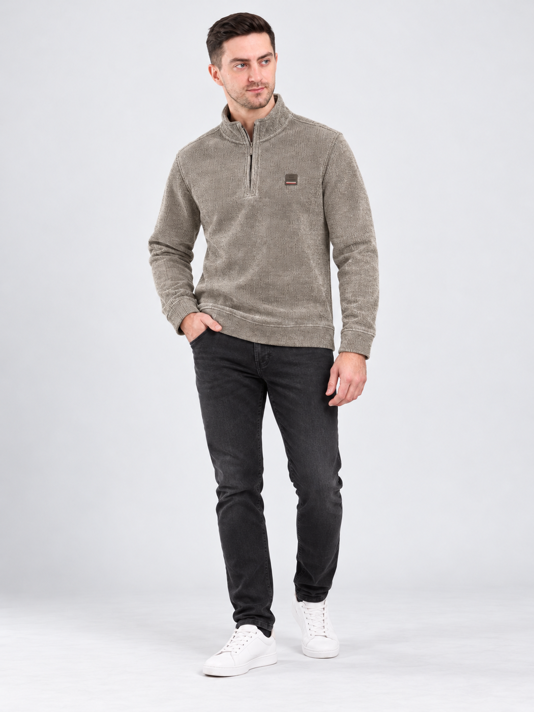 Fawn Colour Regular Fit  Primium Sweatshirt