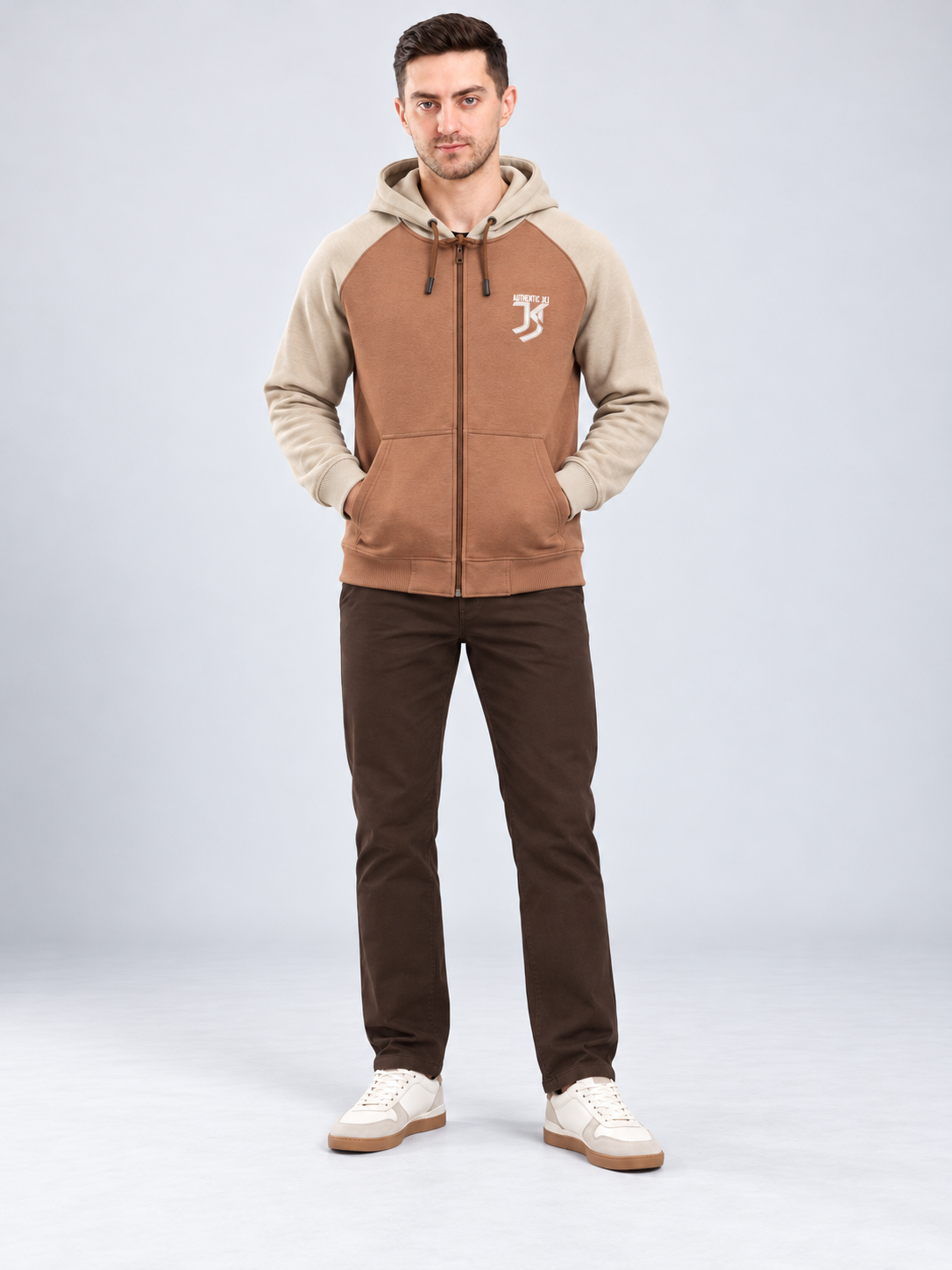 Brown Colour Regular Fit  Primium Hooded Sweatshirt