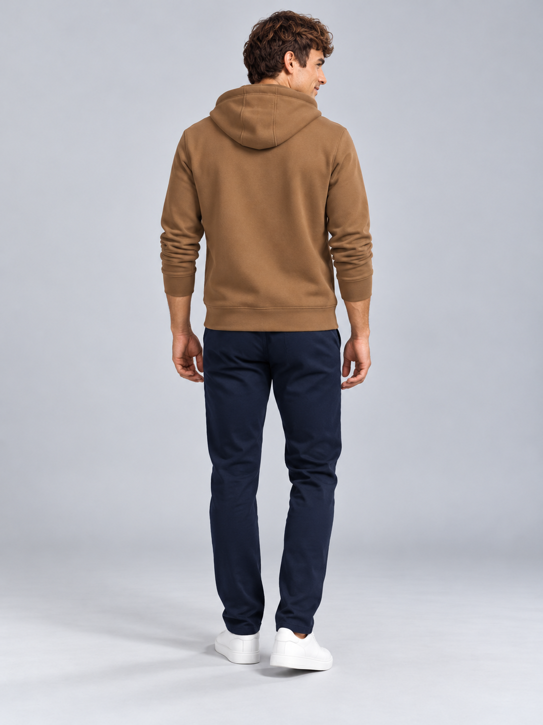 Brown Colour Regular Fit  Primium Hooded Sweatshirt
